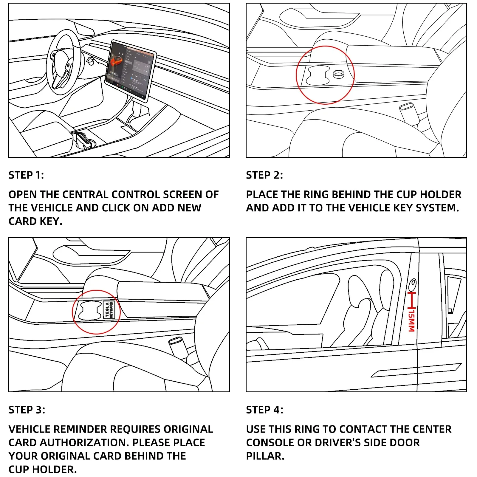 2024 New Arrivals NFC Accessories Door Unlocking And Starting NFC Ring For Tesla Model3/Y/S