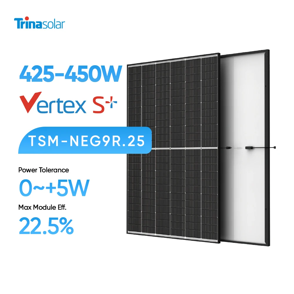Полностью черный Солнечный модуль Trina Vertex S 430 Вт 440 450 солнечные панели для жилых помещений склад ЕС