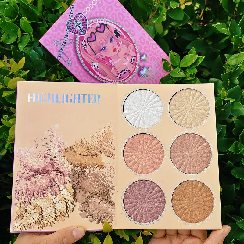 OEM logo Waterproof Eyeshadow Highlighter Blush Contour Eye Shadow Palette Book Paleta De Maquillaje