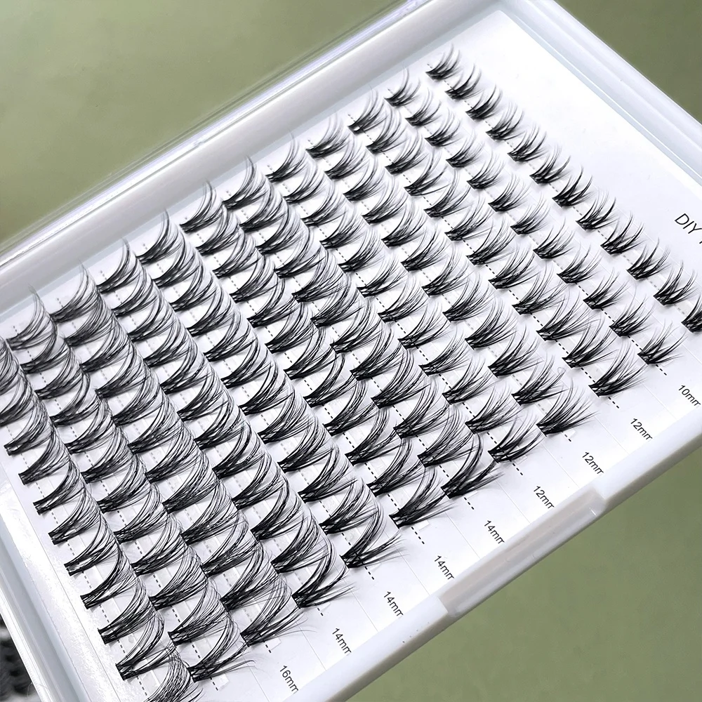 Private Label Segment Lashes Custom Kit Lightweight Volume Diy Soft Cluster Lashes Vegan Russian Real Mink 20MMLashes Cluster