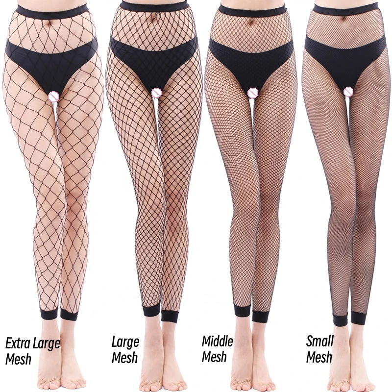 Women Fashion Solid ColorSexy Footless Stockings Tights  Mesh Pantyhose Fishnet Legging