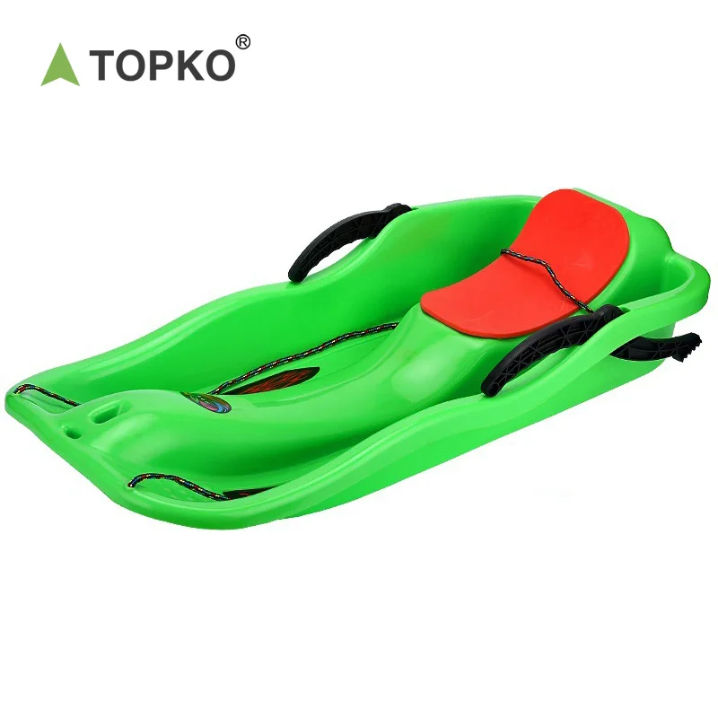 TOPKO Adult Snow Bike Scooter Ski Sled Red Blue Plastic Color Brake Material Origin Real Tire ski sled