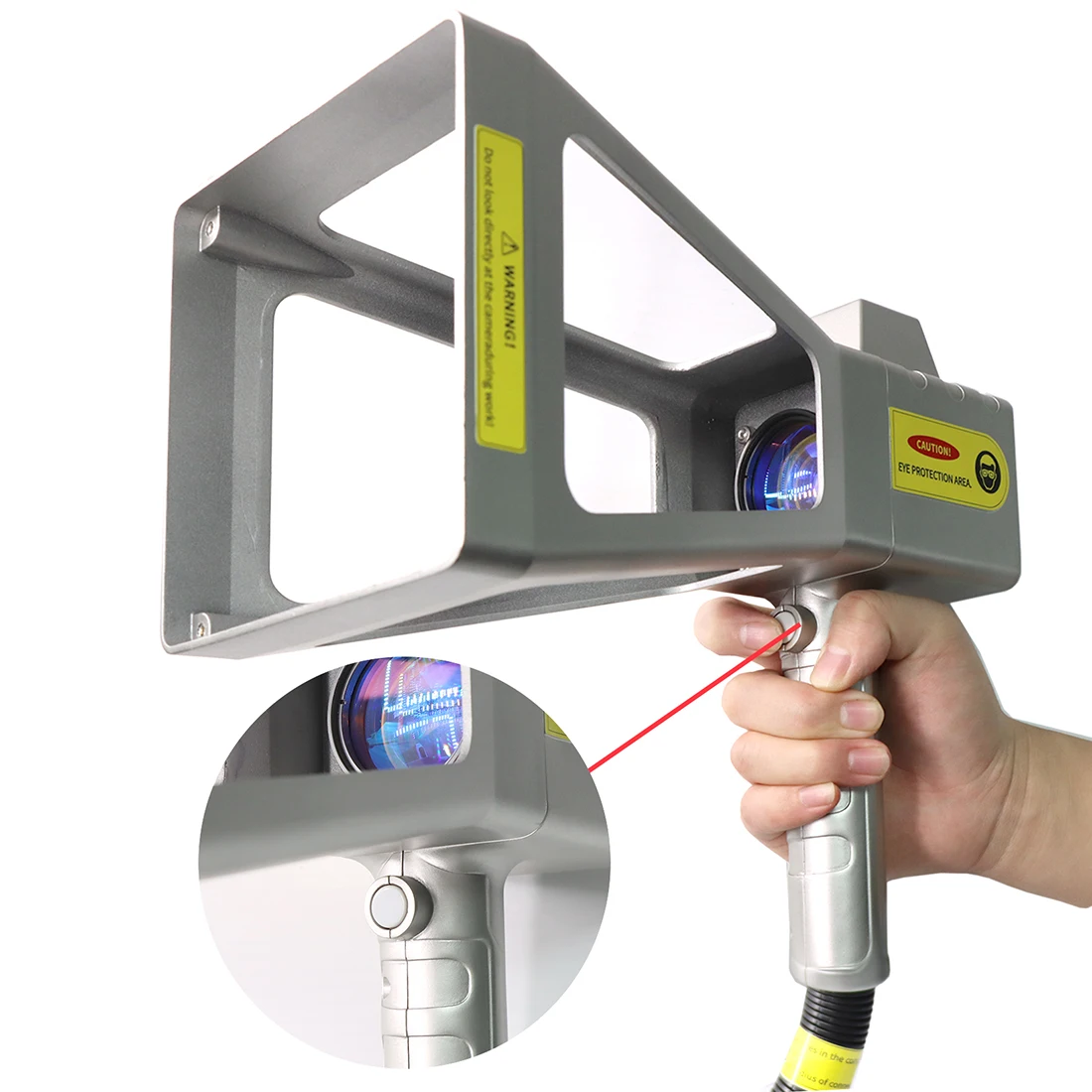 Portable 20W/30W/50W JPT/Raycus Brand Fiber Laser Marker Rechargeable Battery Printer Car Glass S/N Marking DXF PLT DWG Metal