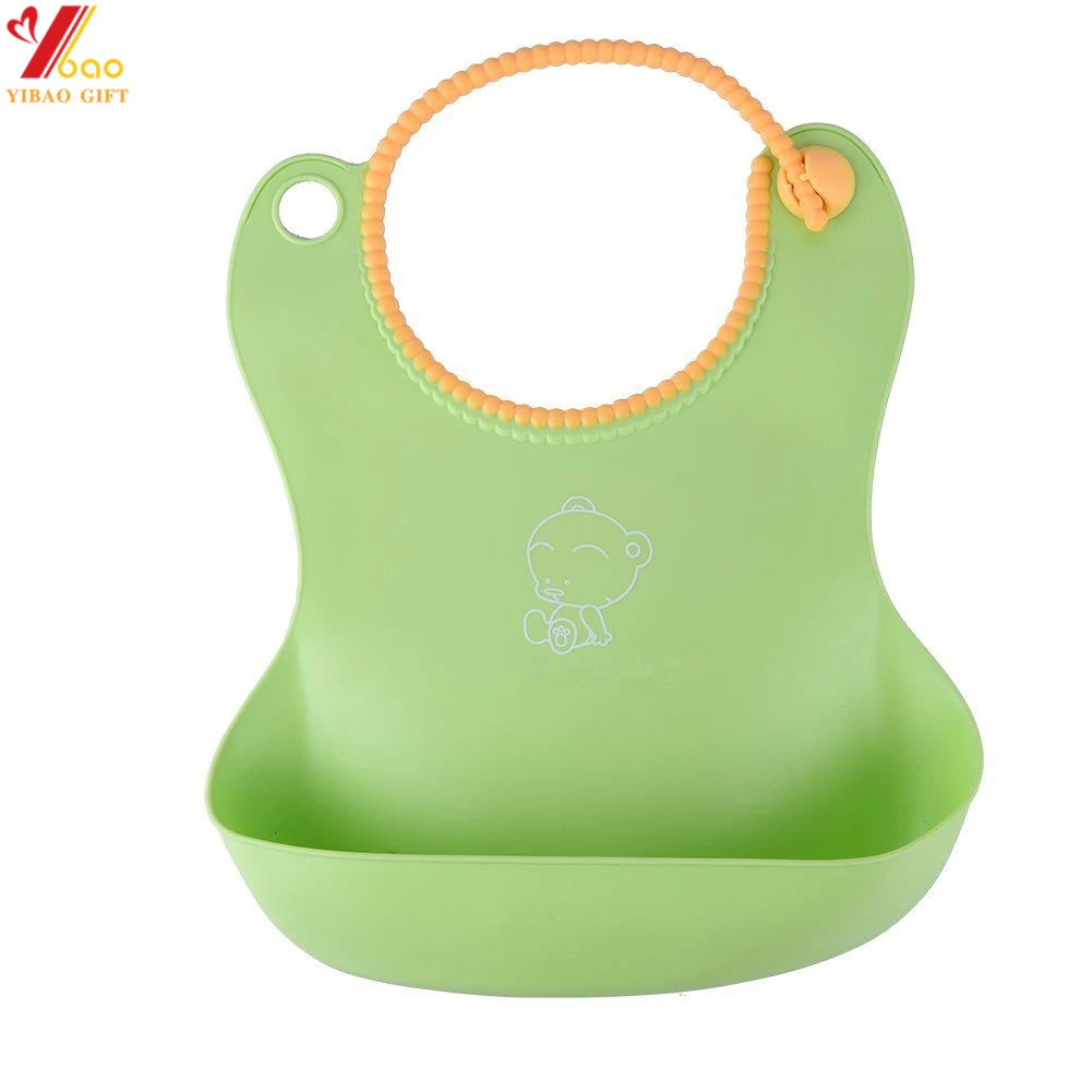 Wholesale Custom Animal Printed Waterproof Silicone Baby Bid Kids Silicone Bib Baby For Baby