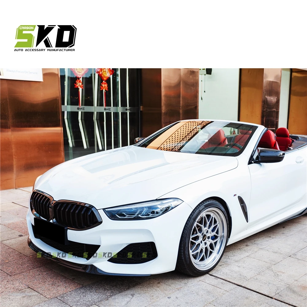 850I Style Dry Carbon Fiber Front Bumper Lip For BMW 8 SERIES G14 2020-on Front aero Kit