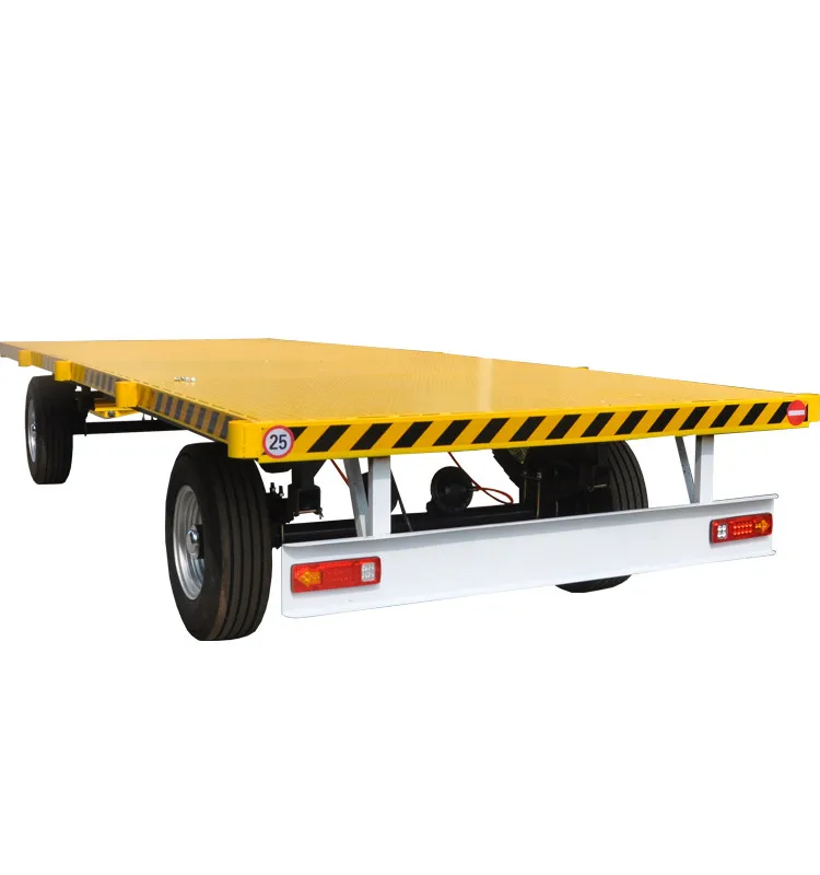 40ft industrial drawbar flatbed trailer dolly trailers towed by powered equipment