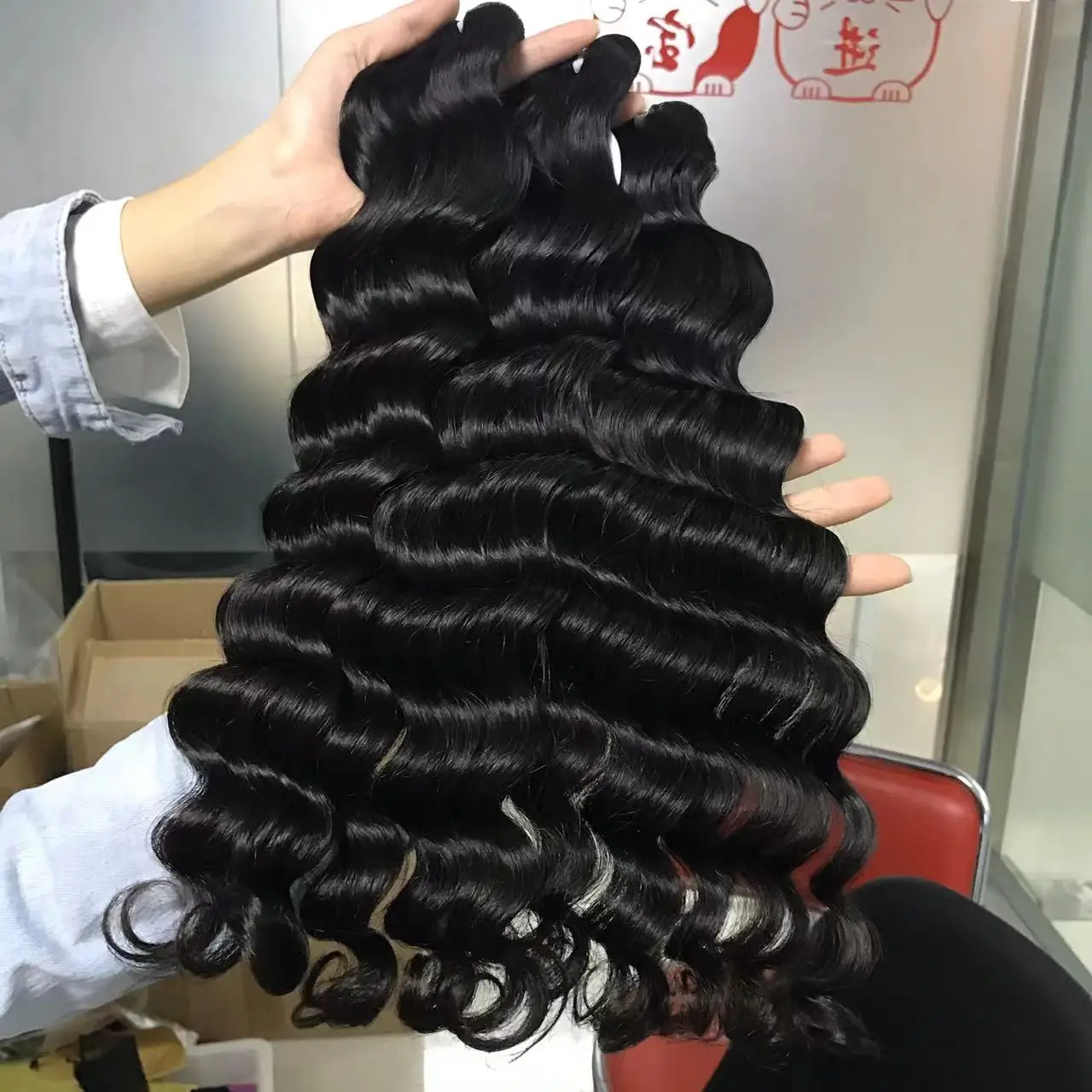 Raw Vietnamese Burmese Curly hair bundles vendors