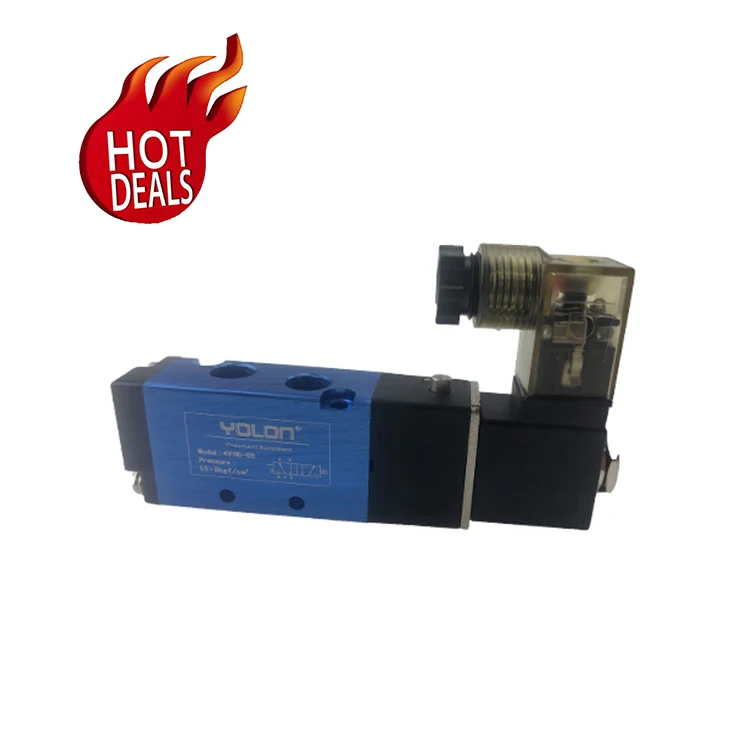 4V210 2/5 Way single control plate type pneumatic solenoid valve 4v210-08
