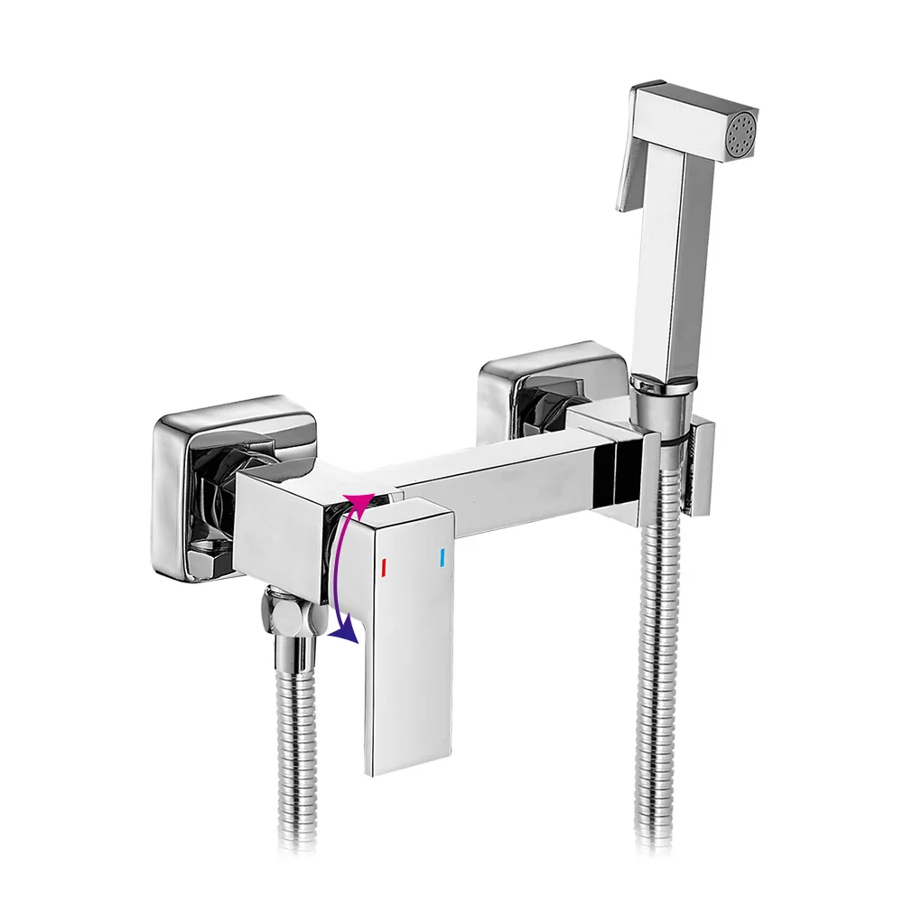 Bathroom Toilet Portable Brass Bidet Hand held bidet set Sprayer shattaf set