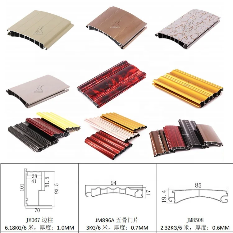 Customized Color Aluminum Window Shutter Slats Aluminum Roller Shutter Profile for Hotel Garage