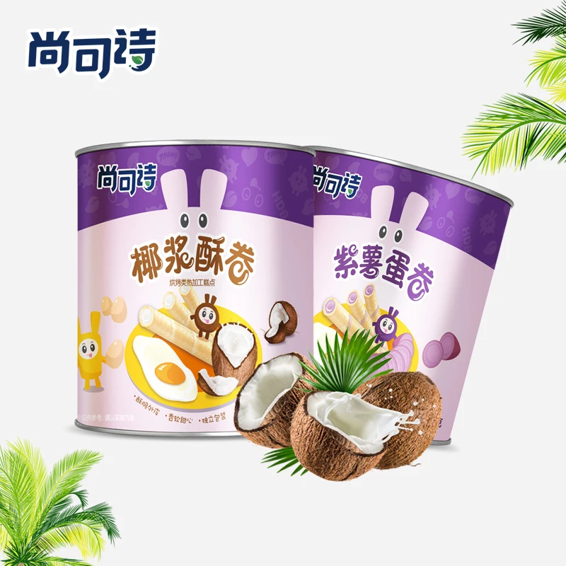 
Egg roll for baby Children biscuit Purple potato flavor 135g*1 