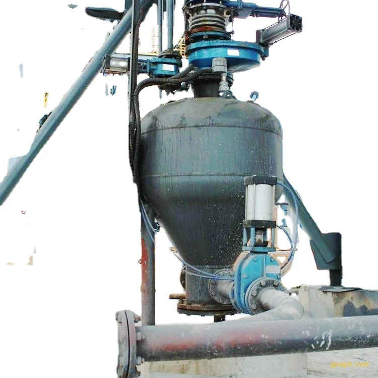 Bulk ship unloading pneumatic soft tube conveying system for cement
