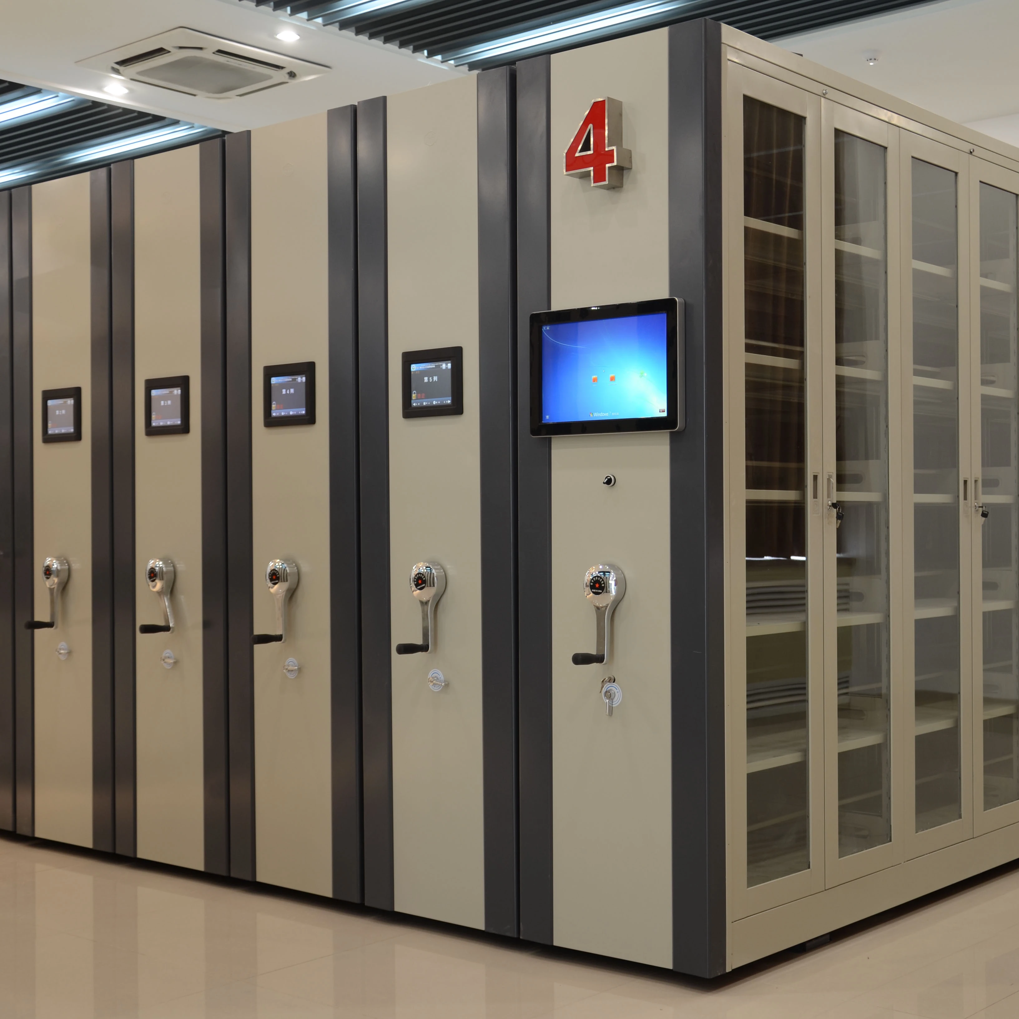 New Popular Storage Automatic Shelf Filing System Office Steel File Cabinet System Fireproof Rolling Safe Metal Home