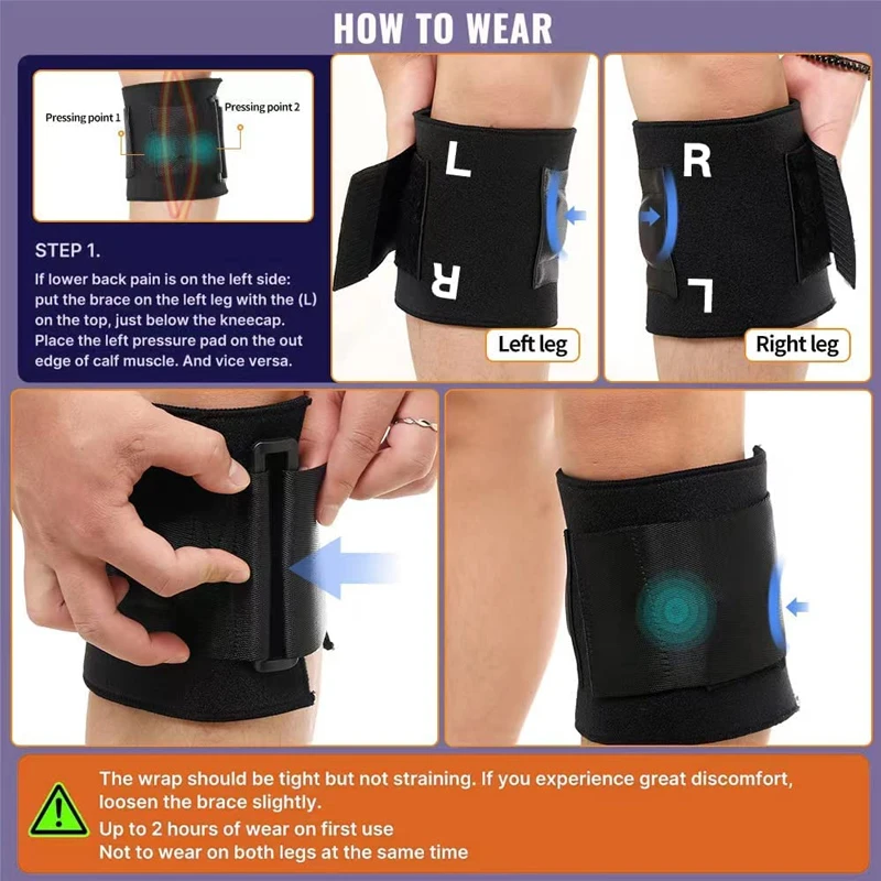 FSPG Pressure Point Sciatica Nerve Wrap Acupressure Brace Sciatica Pain Relief Knee brace pad