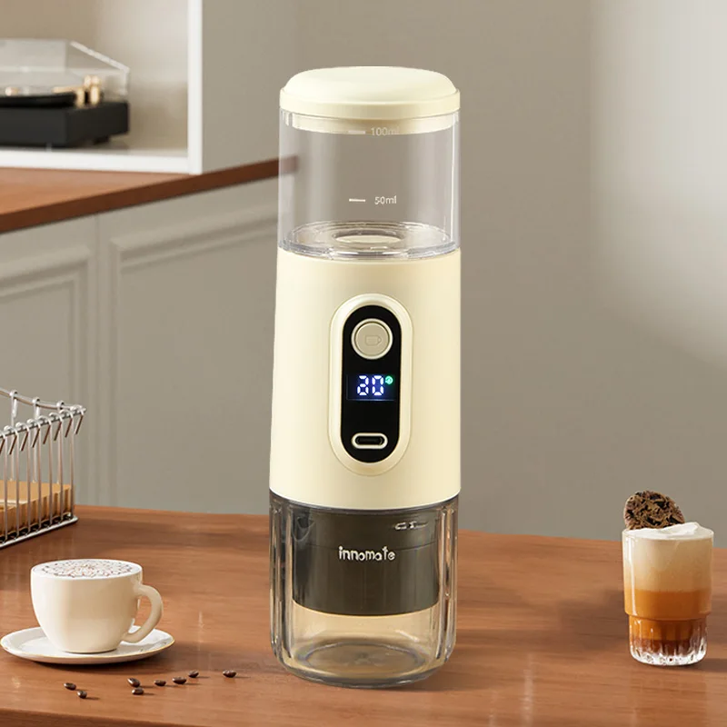 Mini Capsule Coffee Machine Car Wireless  Electric Espresso Coffee Maker Portable Charging Mini Coffee Machine