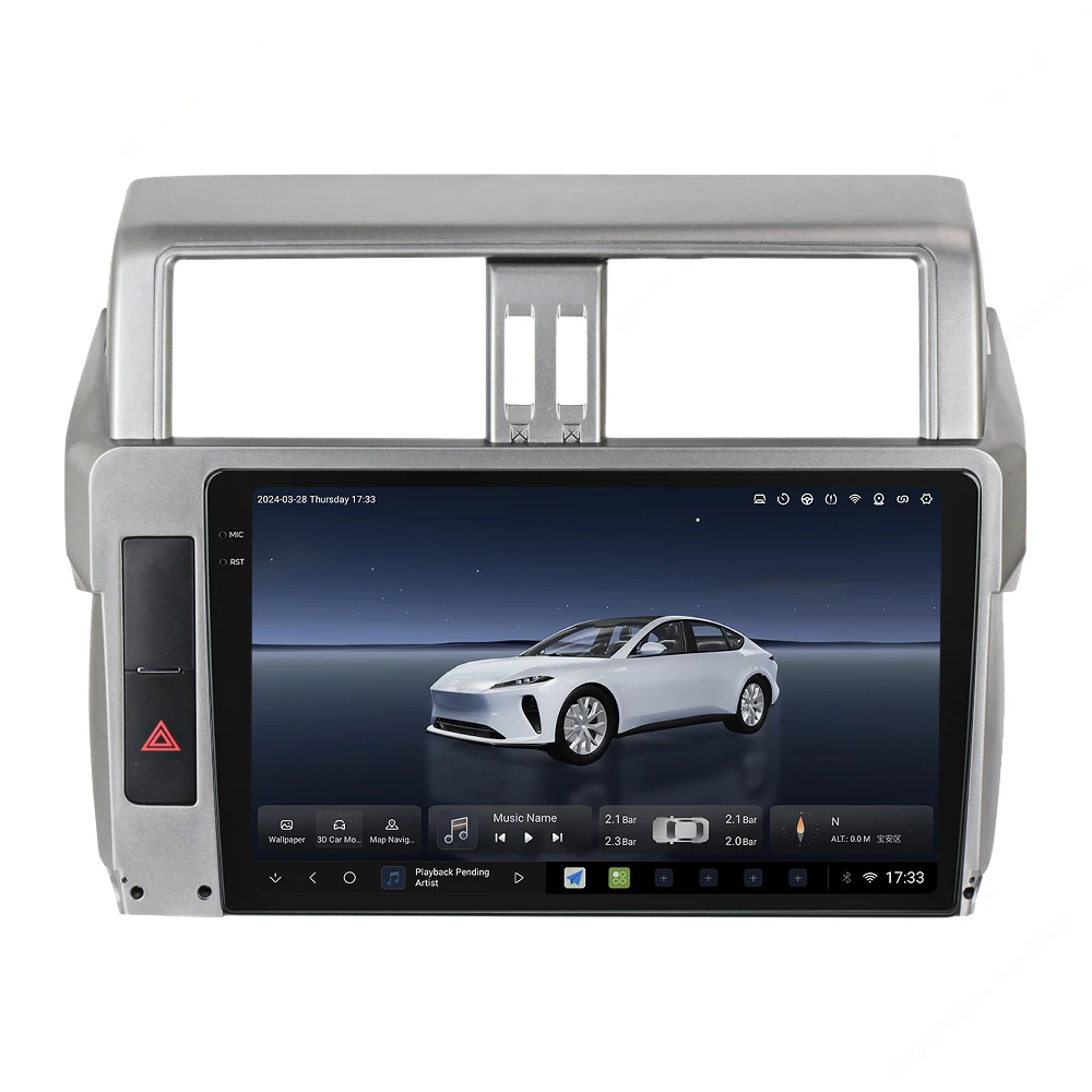 DUDUAUTO Car Radio Multimedia Player Stereo Autoradio Car-play Auto DSP For Toyota Land Cruiser Prado 150 2013-2017