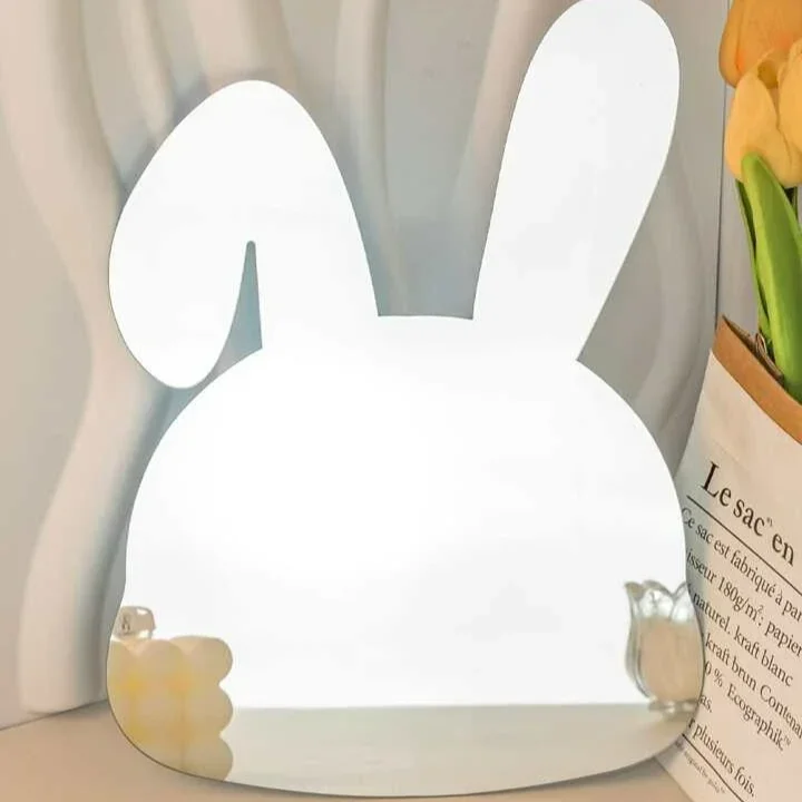 Luxury Miroir Adhesif Mural Mirroir Autocollant Cartoon Rabbit Mirror