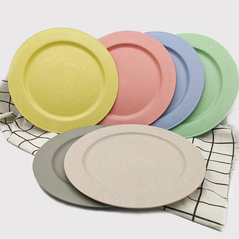Restaurant tableware round wholesale solid color buffet plastic plate chargers for dinner plates