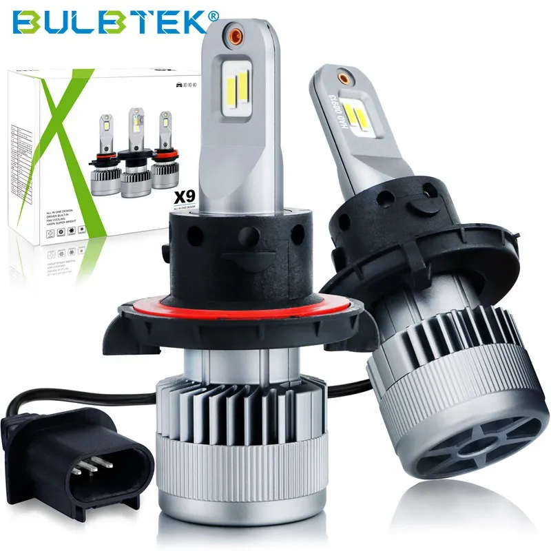 BULBTEK X9 Accesorios De Carros 50000Lm 110W Luces LED Automotriz 12V 24V H13 9008 Cambus LED Headlamp Mini Headlight Bulb