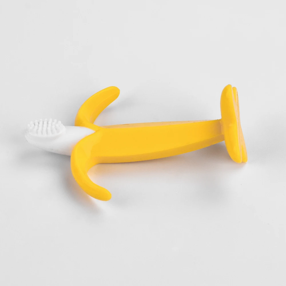 
Hot sell banana baby molar tooth milk toothbrush chew baby toy safety teether 