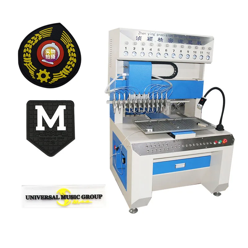 Automatic label dripping plastic making machine PVC silicone dripping equipment for dispenser label trademark production