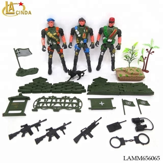 Wholesale combat play set military base toy, warfare game plastic military set