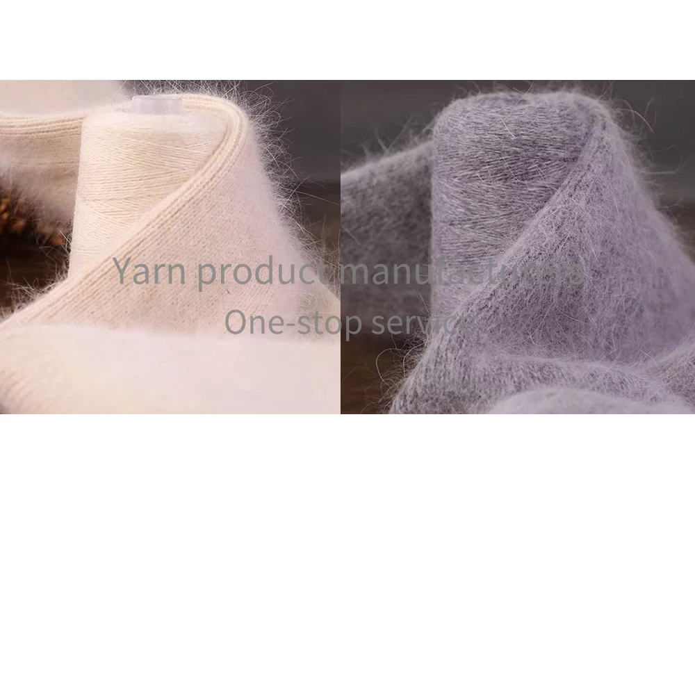 100% Organic Silky Multicolor Mink Cashmere Knit Yarn Long Hair High Quality for Hand Knitting and Sewing