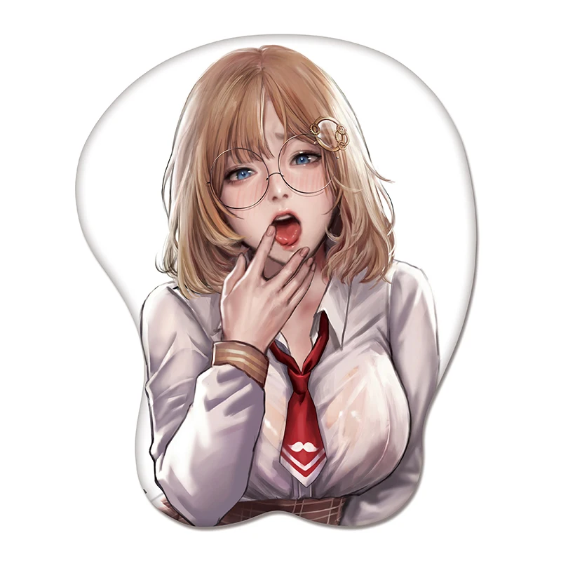Sublimation Silicone Gel Custom 3D Anime Mouse Pads , Sexy girl Anime Gaming Breast Rubber Mouse Pad Computer Mouse Pad Mats