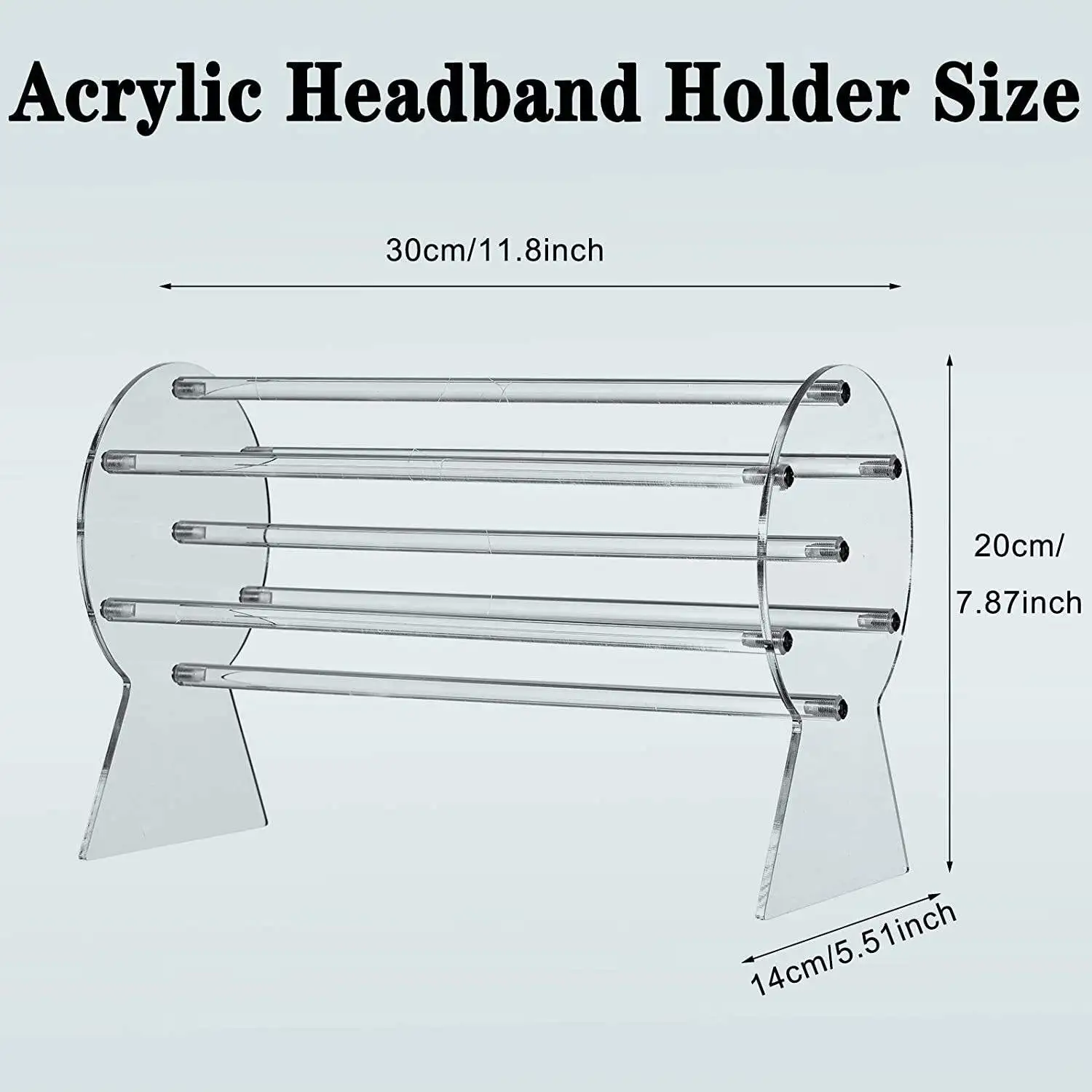 Transparent Hair Band  Display Stand  Headband Acrylic Storage Display Rack Acrylic Stick Headband Stack