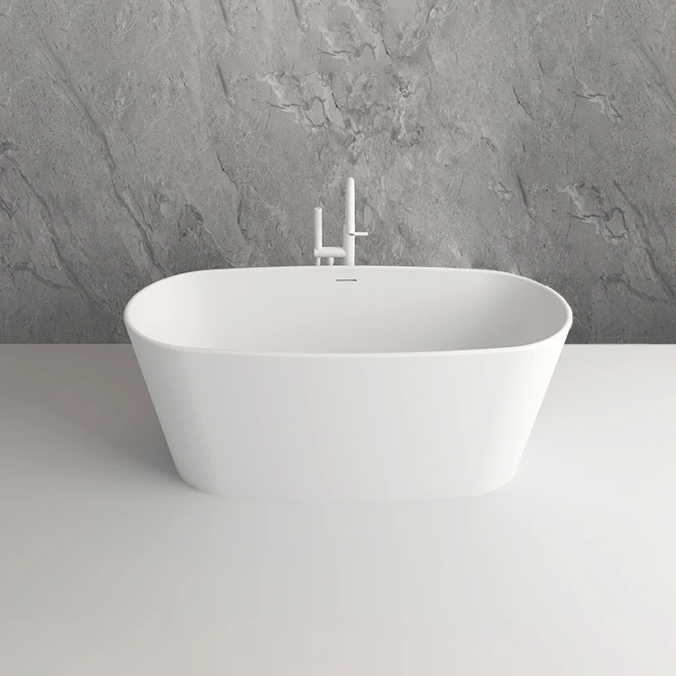 SM-8602 Latest Design Stone Bathtub, Oval FreeStanding Seabridge Bathing