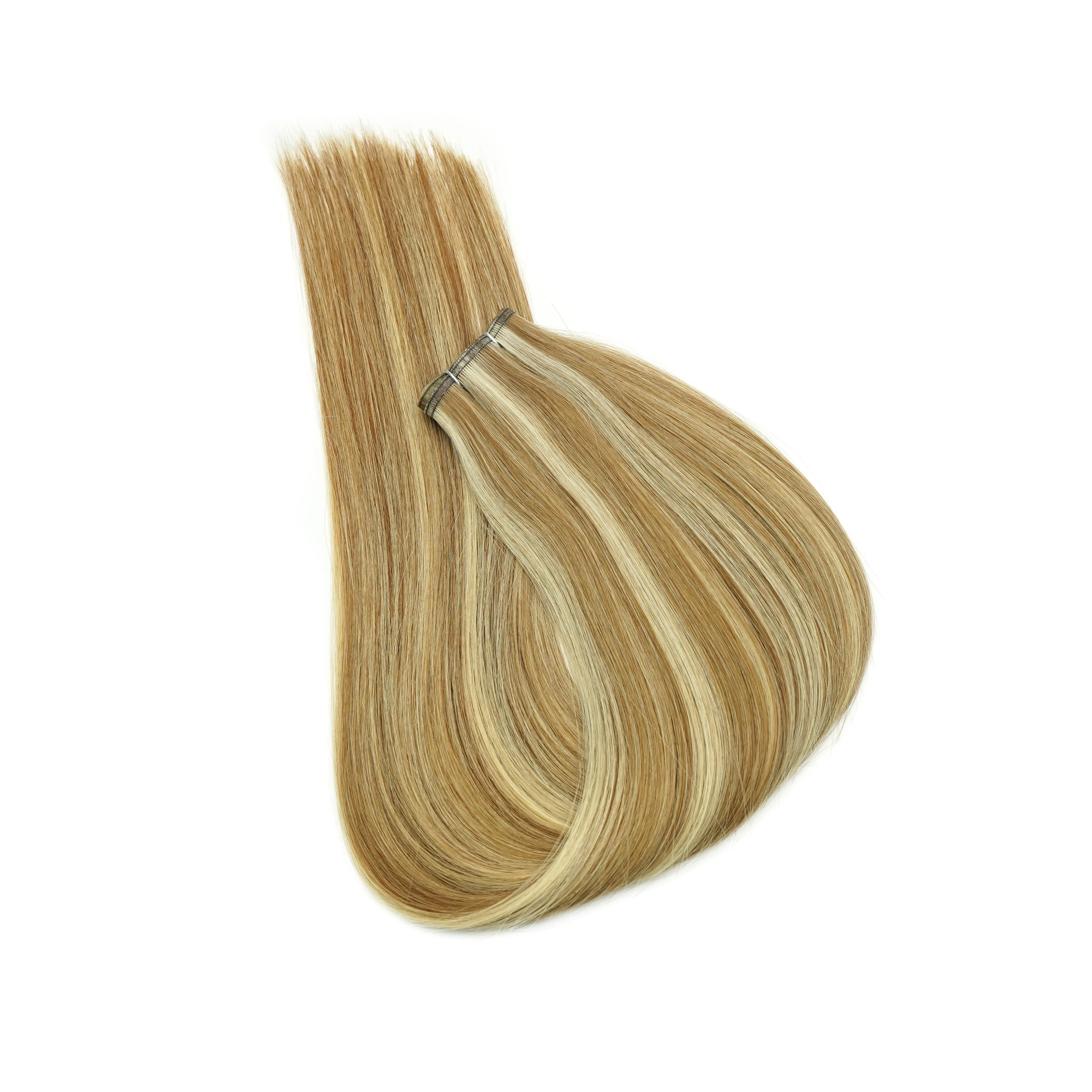 2023 yak ombre  feeder hair extensions blonde brazilian synthetic electronic weft selector High Quality Flat Weft In Hair