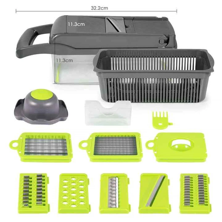 12 In 1 Multifunctional Kitchen Vegetable Cutter Manual Mandoline Slicer Plastic Potato Vegetable Chopper Grater Slicer.jpg