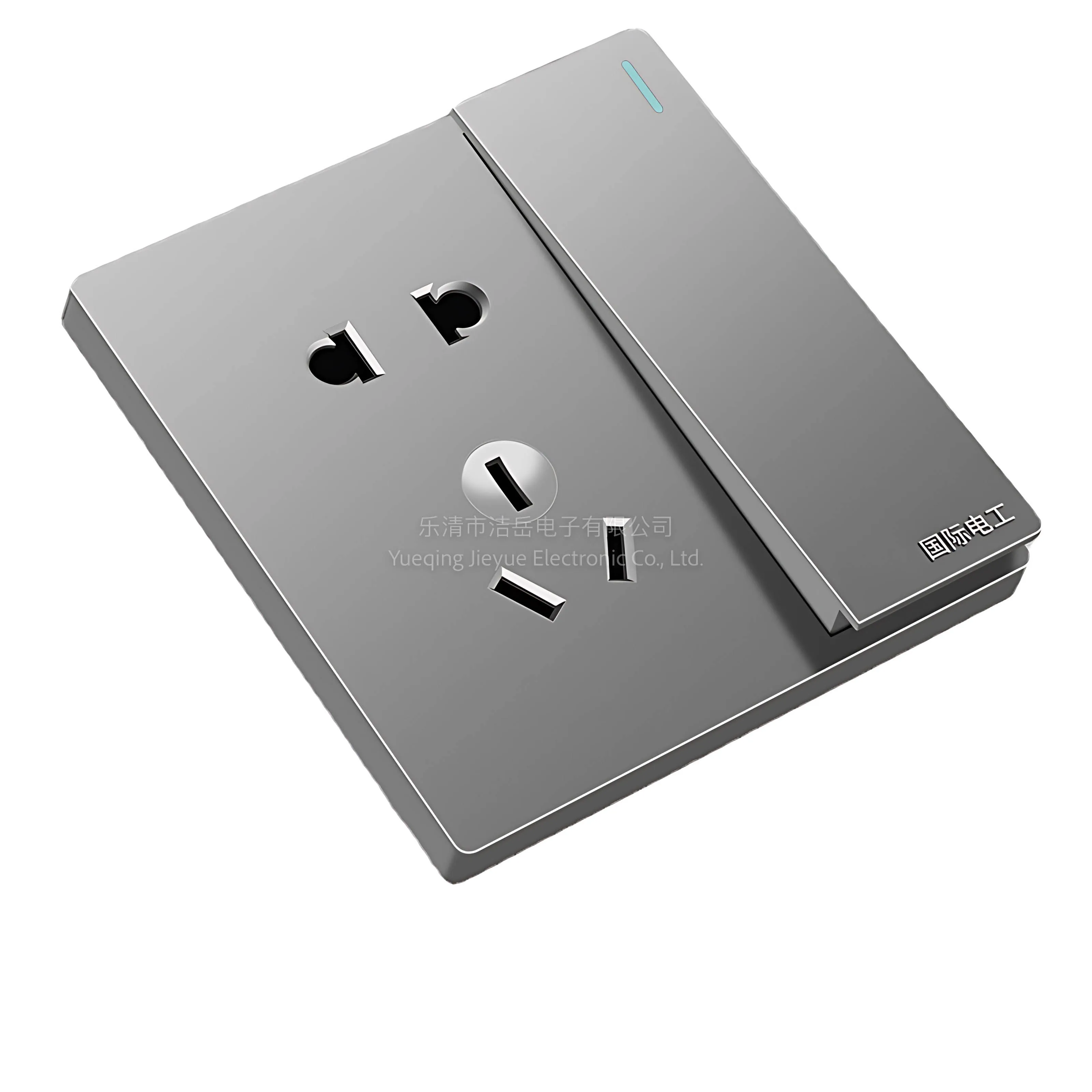 Wall switch socket 86 type concealed installation 16a air conditioning five-hole socket panel gray