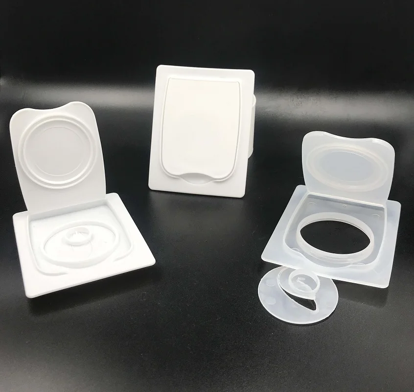 new Plastic wet wipe lid for facial mask packaging PP lid been pull ring seal ring Japan Saborino