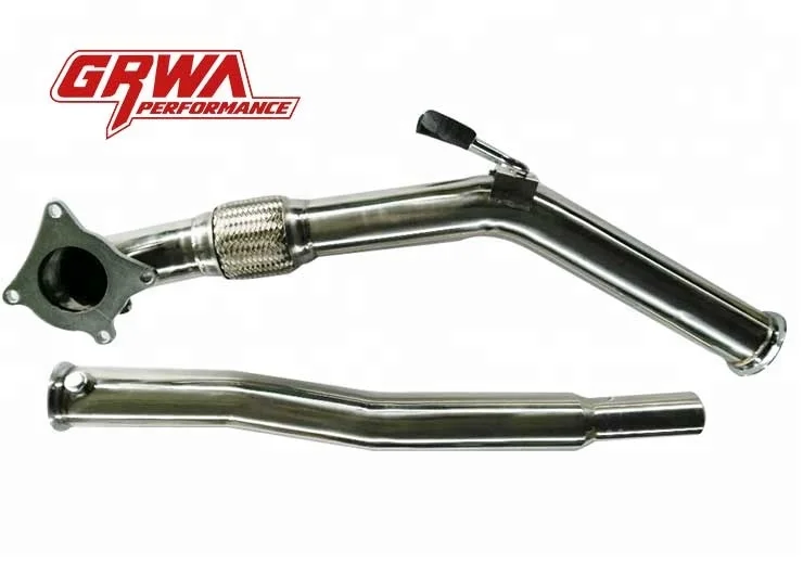 High quality parts GRWA Polished Exhaust  Downpipe for VW Golf  MK5/MK6
