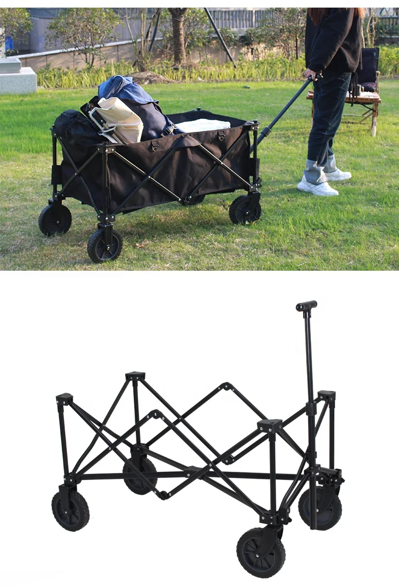 YILU Portable Folding Wagon Stroller Cart 200lbs Capacity Trolley Shopping Baby Stroller Utility Wagon Cart Foldable