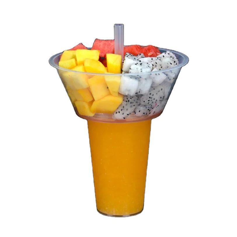 Morning glory disposable hot pot cup thickened plastic steak cup fried chicken milk tea snack cup holder