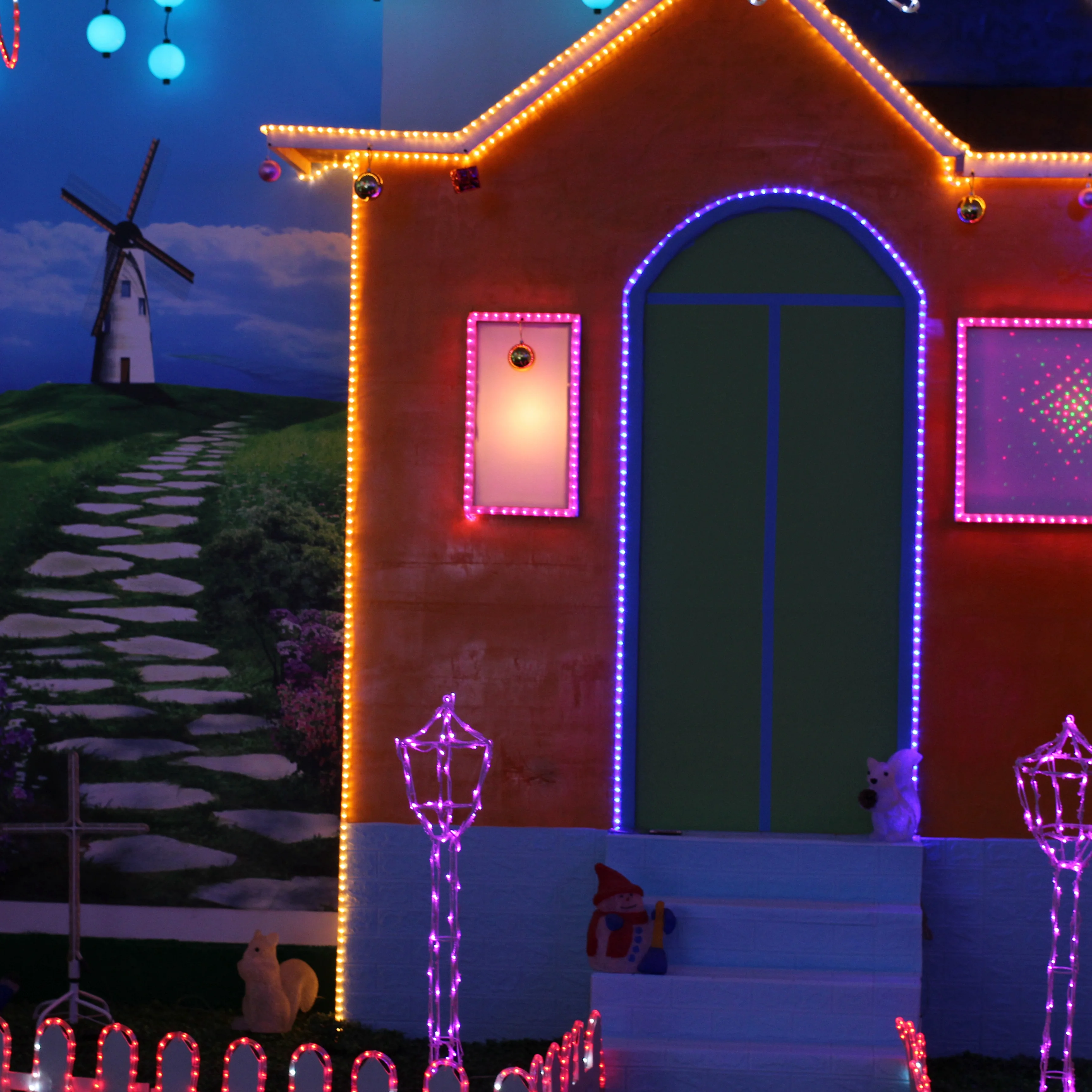 Wholesale 50 Meter 110v 220v Outdoor Multi Colour Round Hose Decorative jobo rope light