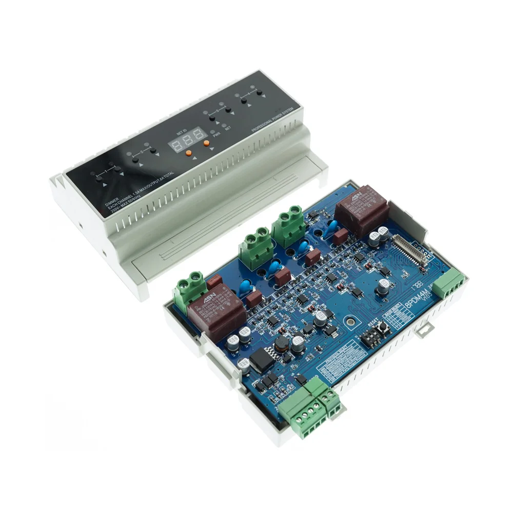DIN Rail 24 вольт DC 4-канальный видеорегистратор с задней кромкой диммер главный контроллер света для светодиодного уличного освещения управления
