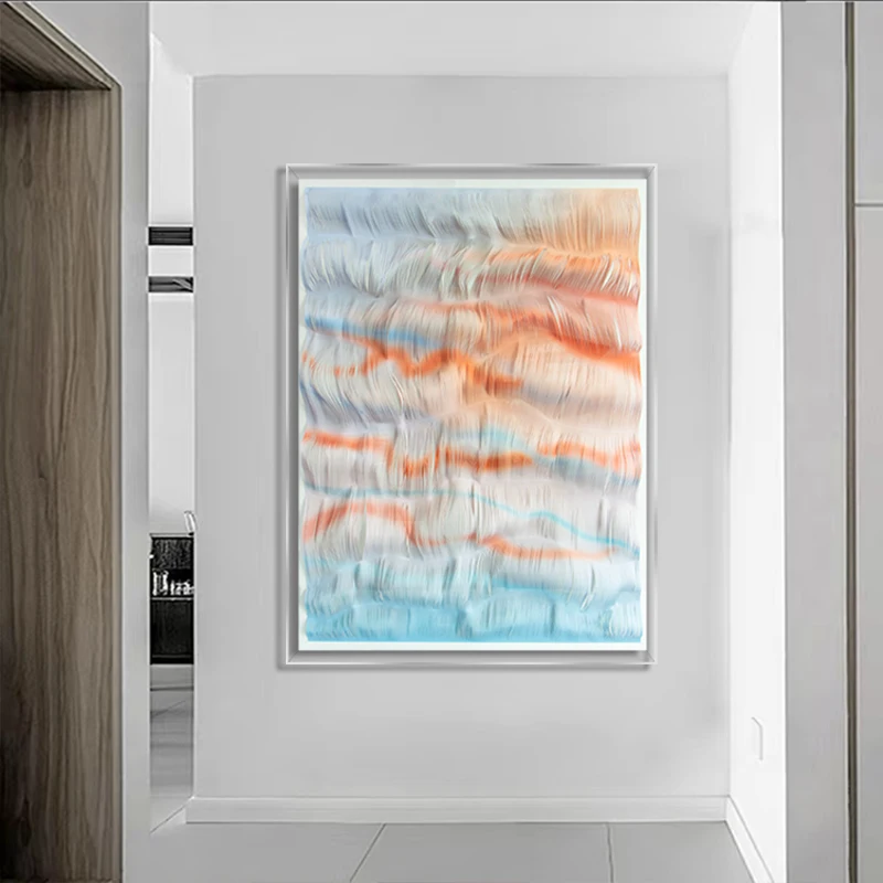 JZ Morden Living Room Handmade Large Abstract Paper Decoration Deep Acrylic Mixed Media Artwork Wall Decor 3D  Plexiglass Art