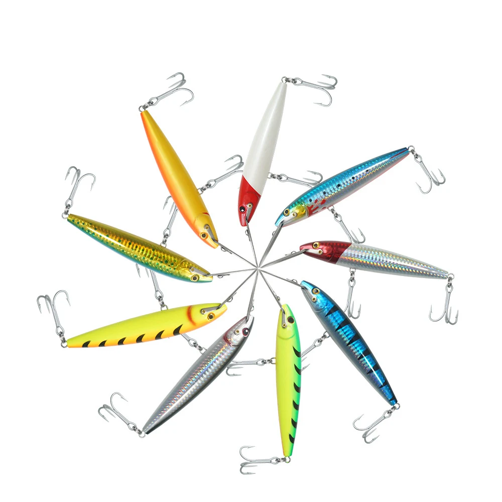 Jetshark 30g 60g 80g  Metal Wide Tongue Lure Seawater Fishing Tackle Trolling Lures Minnow