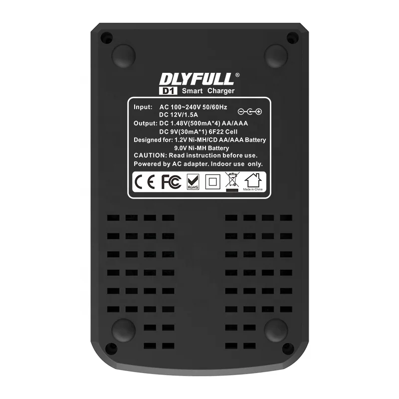 D1 special battery charger for 9v aa aaa size NI-MH battery EU plug with 4 slots