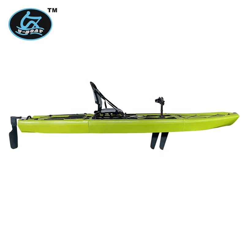 U-boat Newly developed single sea kayak plastic canoe three-section fishing canoe rowing boat