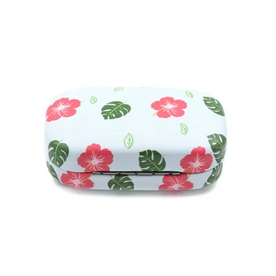 Rectangle Fashion Marble Contact Lens Case Portable Contact Lenses Case Box Kit with Mirror