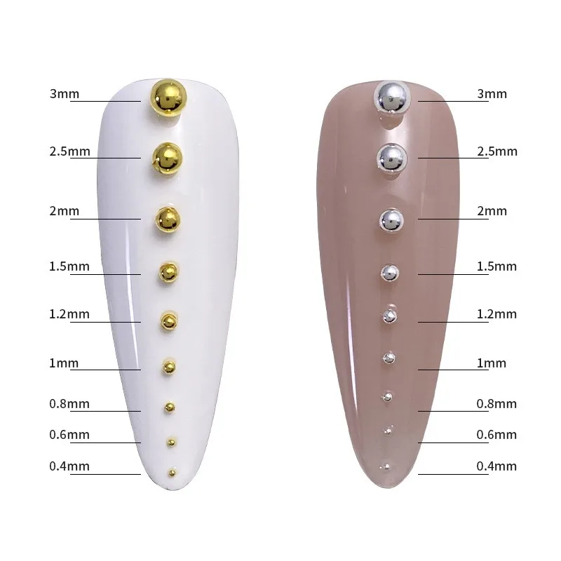 Оптовая продажа украшенные мини-стальными шариками 0 4 мм 3 аксессуары для ногтей и серебристо-белые стальные шары