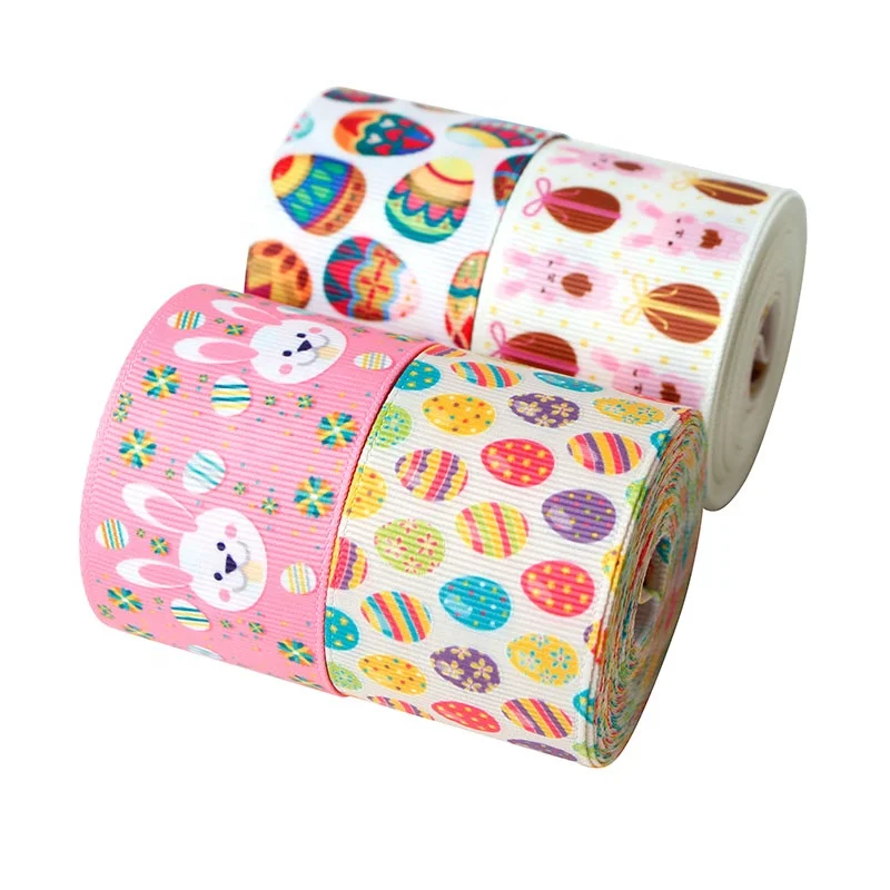 3.8 cm accessories cute easter bunny ribbon cartoon print gift grosgrain ribbon