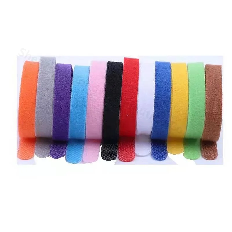 12 Multicolor Puppy Collars Adjustable Double Sided Hook Loop Reusable Comfortable Soft Fabric ID Bands for Dogs Pet Cat
