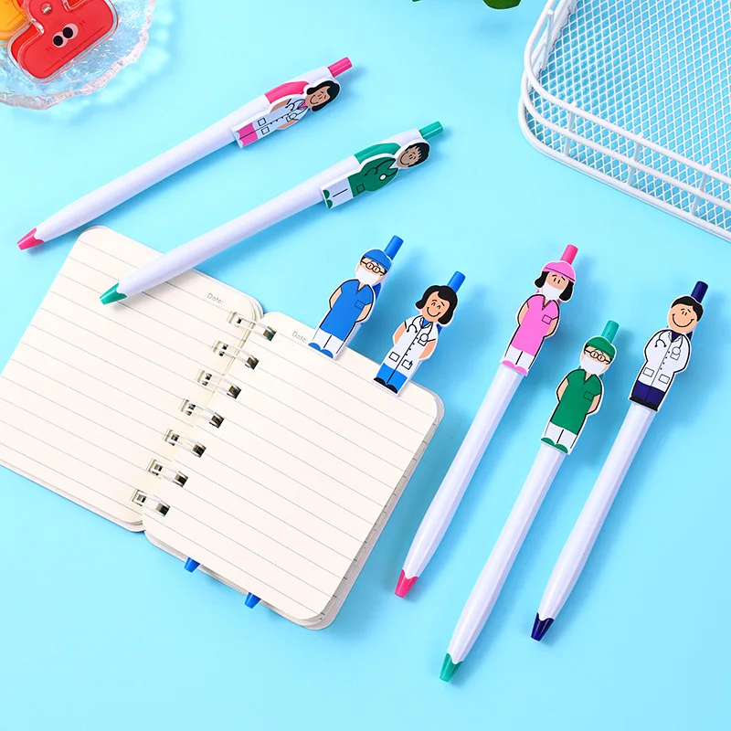 Cute Nurse Pens Appreciation Gifts Novelty Lovely Cartoon Ball Point Pens for Writing Stationery School Office Supplies