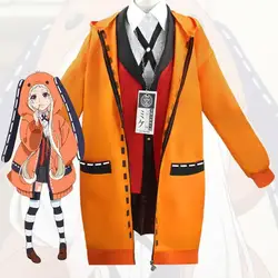 Ecowalson Anime Kakegurui Yomoduki Runa Jacket Hoodie Coat Yumeko Jabami Cosplay Costume Japanese School Girls Uniform