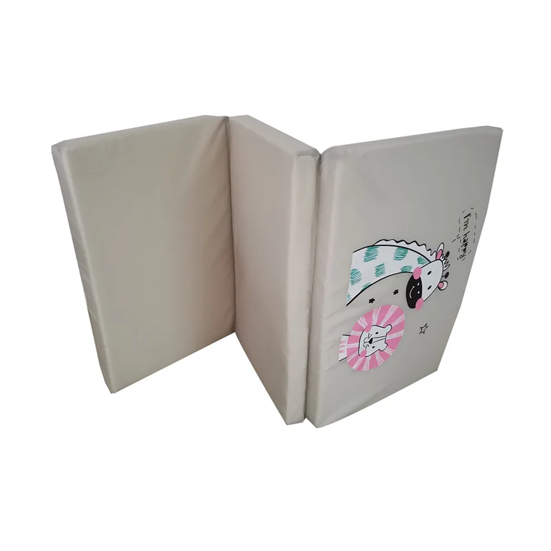 Custom Logo Cartoon Pattern Comfortable moistureproof foldable comfortable baby mattress for playpen